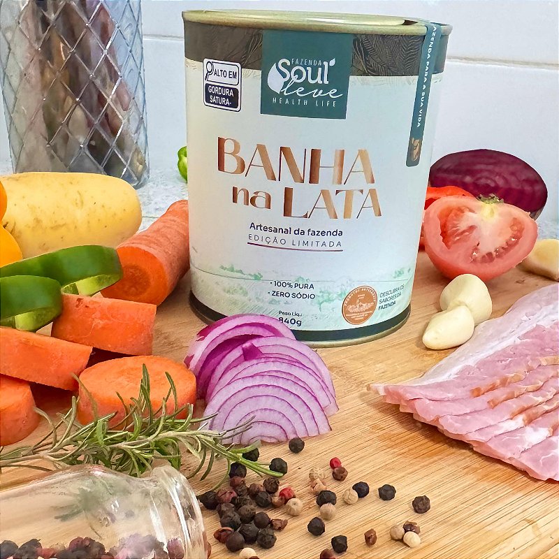 Kit 3 Banha na lata 840g - Fazenda Soul Leve