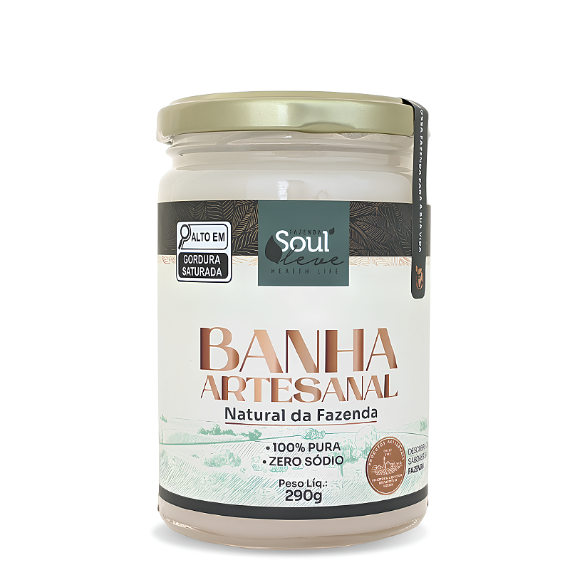 Banha Integral Pura 290g - Fazenda Soul Leve