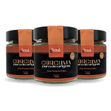 KIT 3 Cúrcuma Pura de Origem com Pimenta Preta 100G - Fazenda Soul Leve