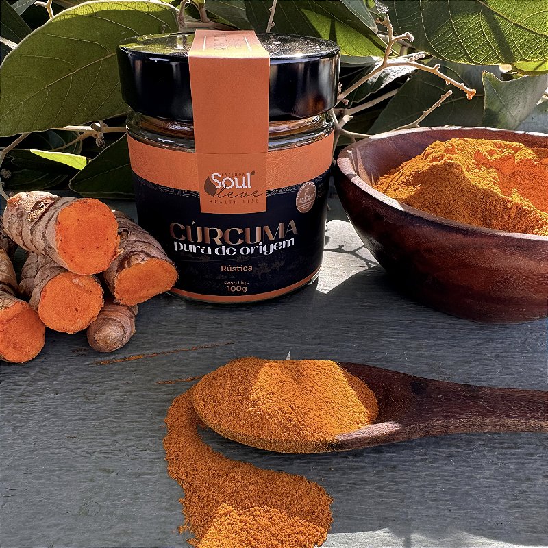 Cúrcuma Pura de Origem em Pó 100g - Fazenda Soul Leve