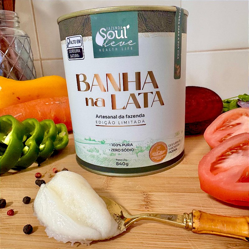 Kit 3 Banha na lata 840g - Fazenda Soul Leve