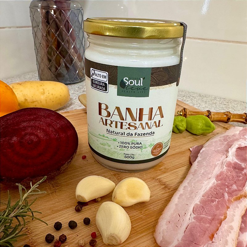 Banha Integral Pura 500 g Fazenda Soul Leve - imagem 4