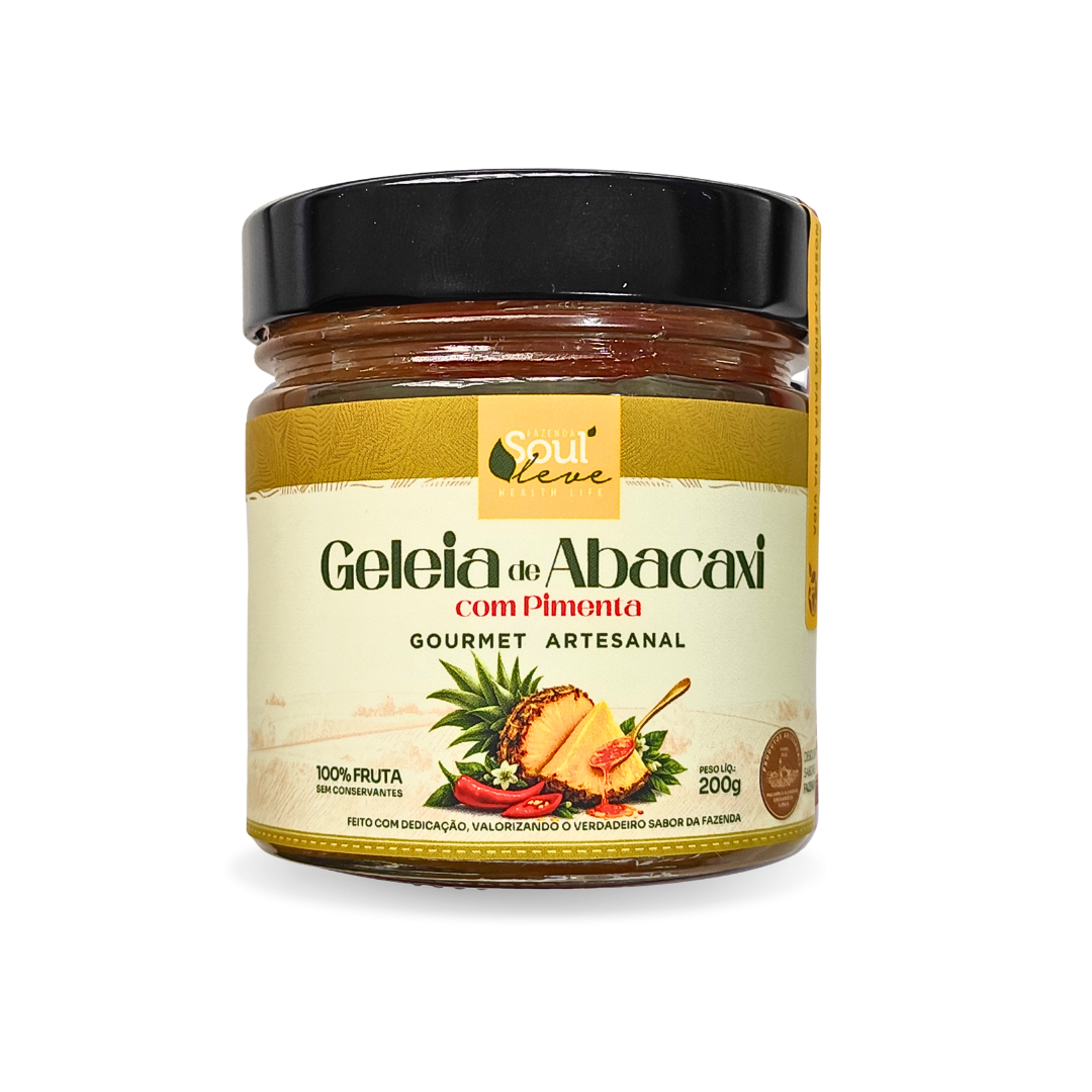 Geleia de Abacaxi com Pimenta 200 g Fazenda Soul Leve - embalagem principal