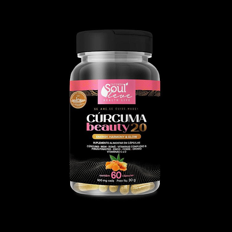 Cúrcuma Beauty Energy, Harmony & Glow 60 cápsulas Fazenda Soul Leve - imagem 6