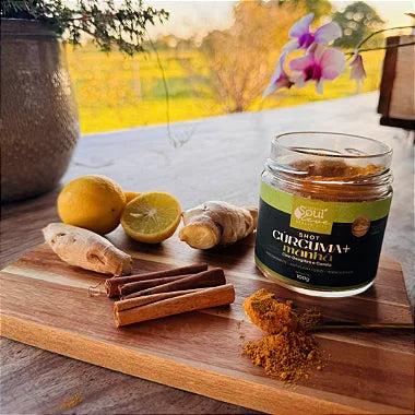 Kit 4 - Shot Cúrcuma+ Manhã - Com gengibre e canela (100g)- Fazenda Soul Leve