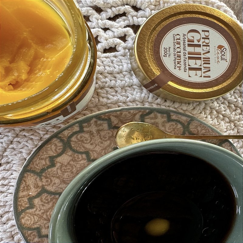 Manteiga Ghee de Nata Curcuma+ Piperina 500g - Fazenda Soul Leve