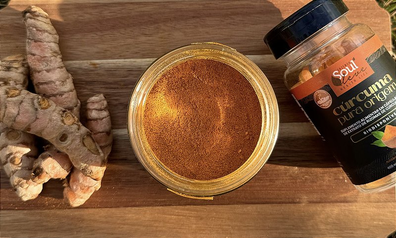 Cúrcuma Pura de Origem em Capsula - Fazenda Soul Leve