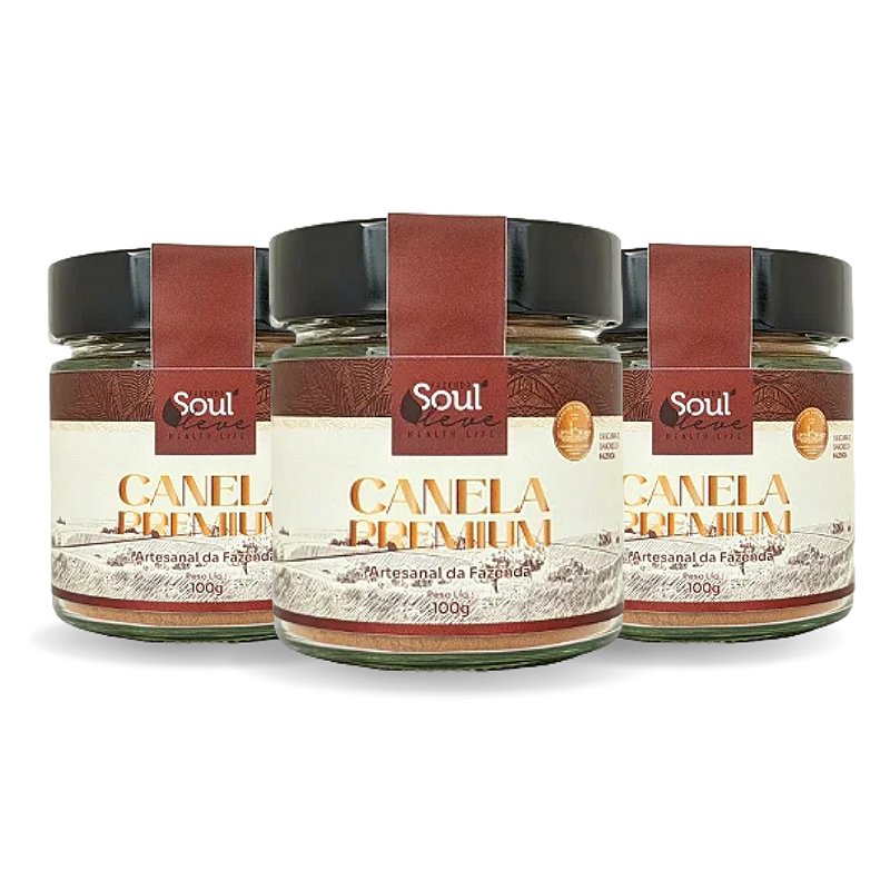 Kit 3 Canela Premium da Indonésia - 100g - Fazenda Soul Leve