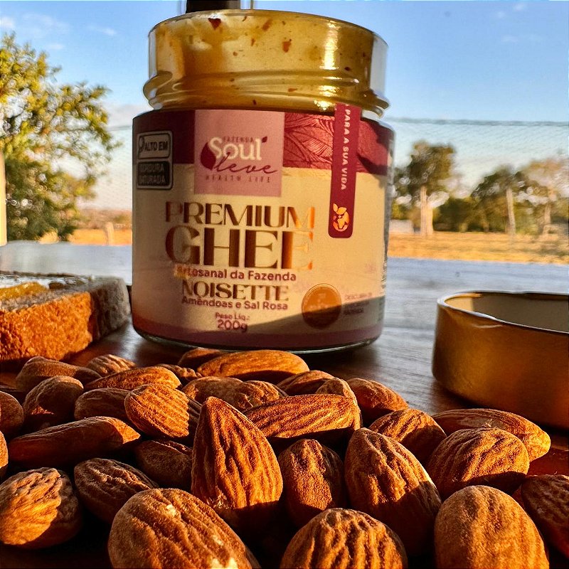 Ghee de Nata Noisette com Amêndoas e Sal Rosa 200 g Fazenda Soul Leve - imagem 4