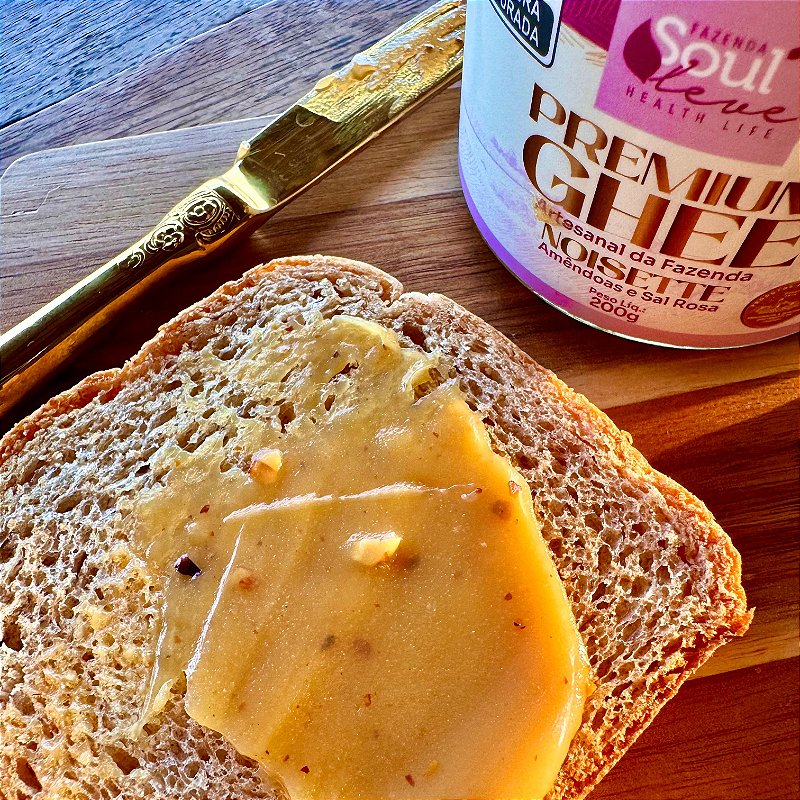 Ghee de Nata Noisette com amêndoas e sal rosa 200g - Fazenda Soul Leve