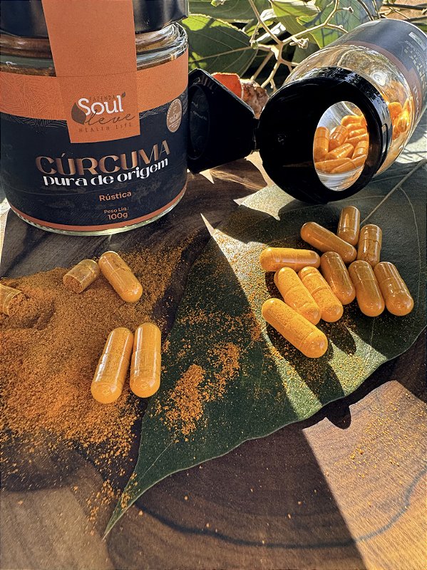 Cúrcuma Pura de Origem em Capsula - Fazenda Soul Leve