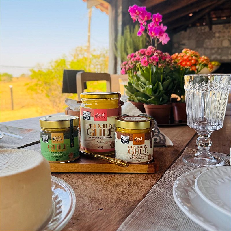 Manteiga Ghee de Nata 200g com sal Rosa - Fazenda Soul Leve