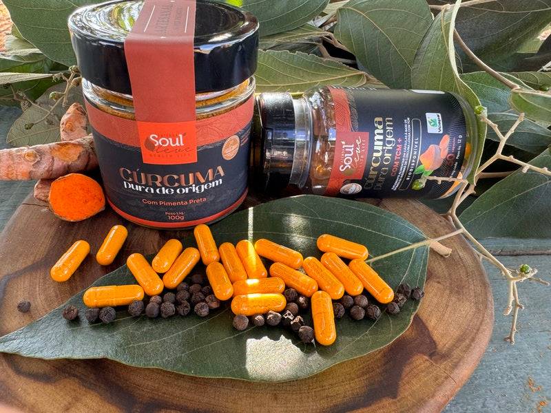 Cúrcuma Pura de Origem com Pimenta Preta 100G - Fazenda Soul Leve