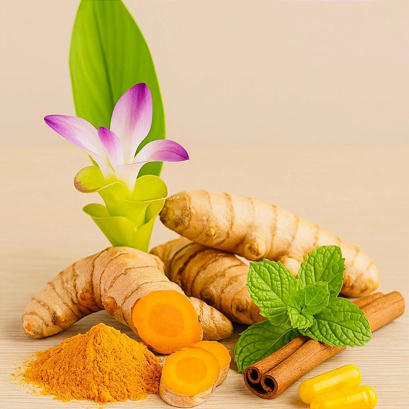 Shot em capsula Cúrcuma+ Manhã com Cúrcuma, Canela e Hortelã (60 Caps)