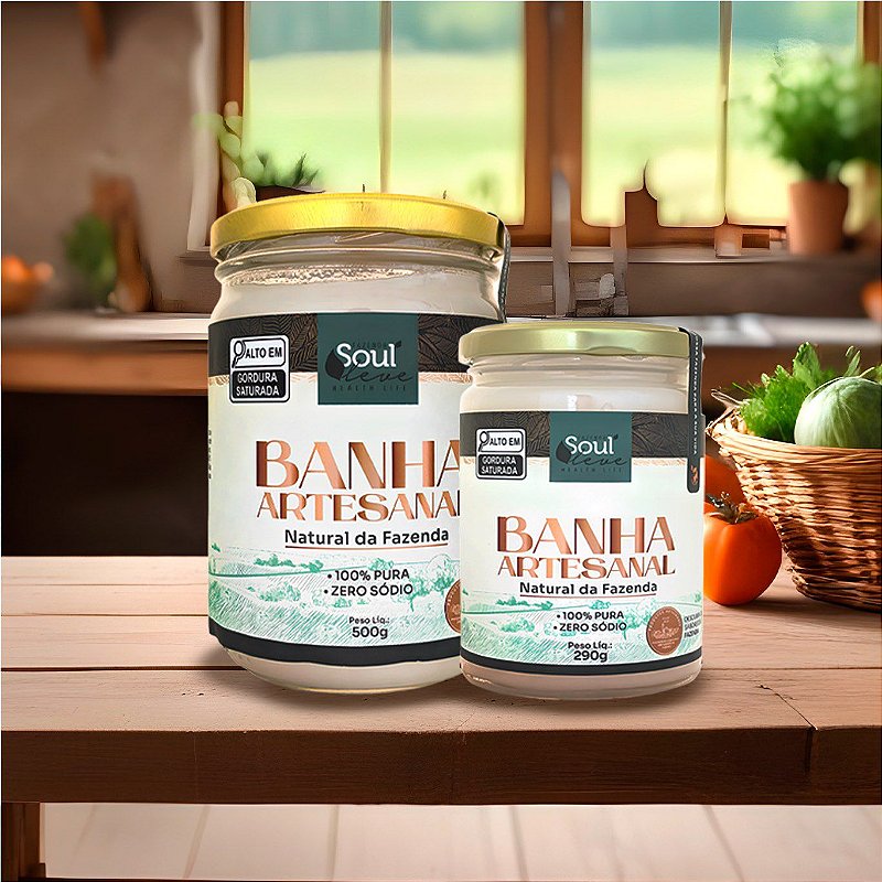 Banha Integral Pura 500g - Fazenda Soul Leve