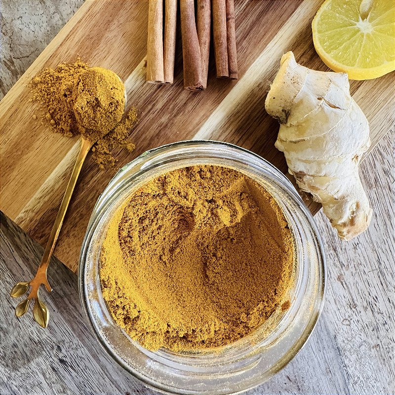 Shot Cúrcuma+ Manhã - Com gengibre e canela (100g)- Fazenda Soul Leve.