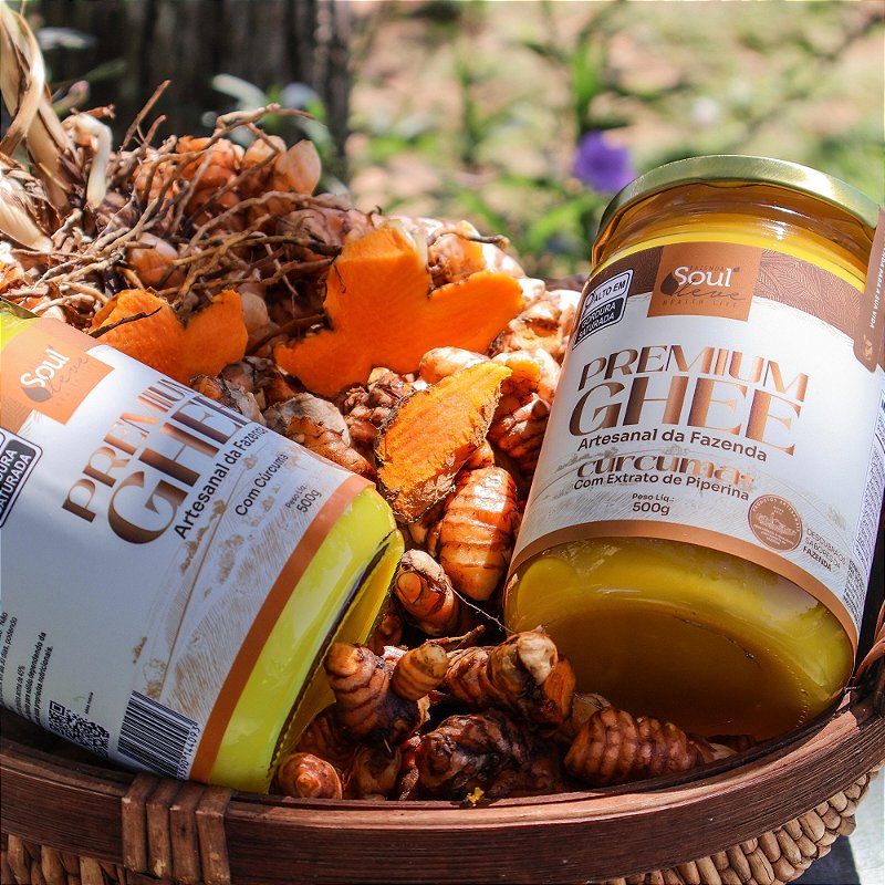 Kit 3 Ghee com cúrcuma 200g - Fazenda Soul leve