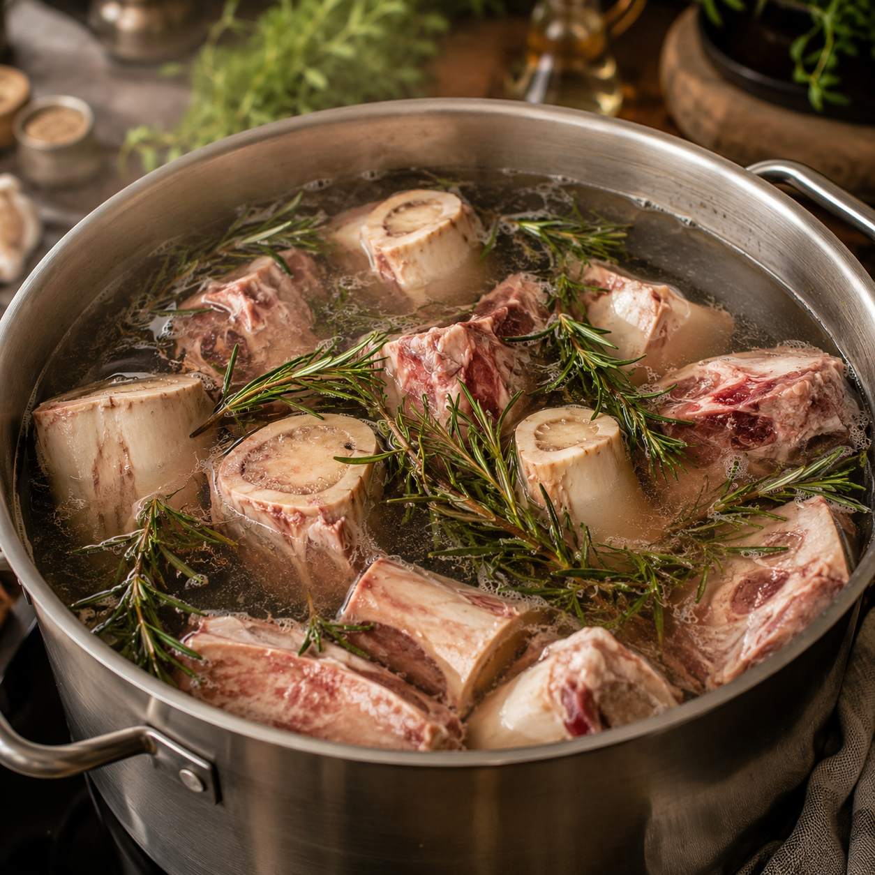 Caldo de Ossos Artesanal 500ml | 48h de Cocção | Rico em Colágeno Natural