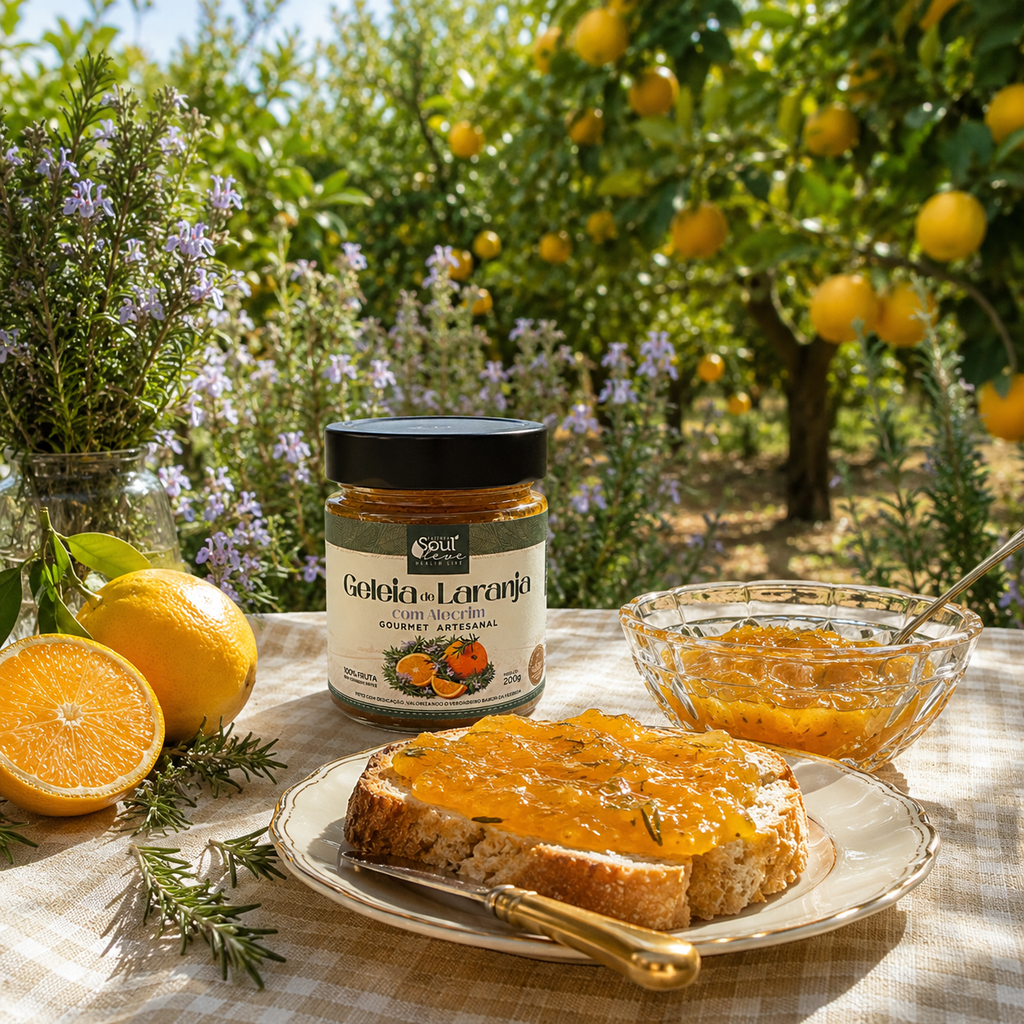 Geleia de Laranja com alegrim artesanal 200g