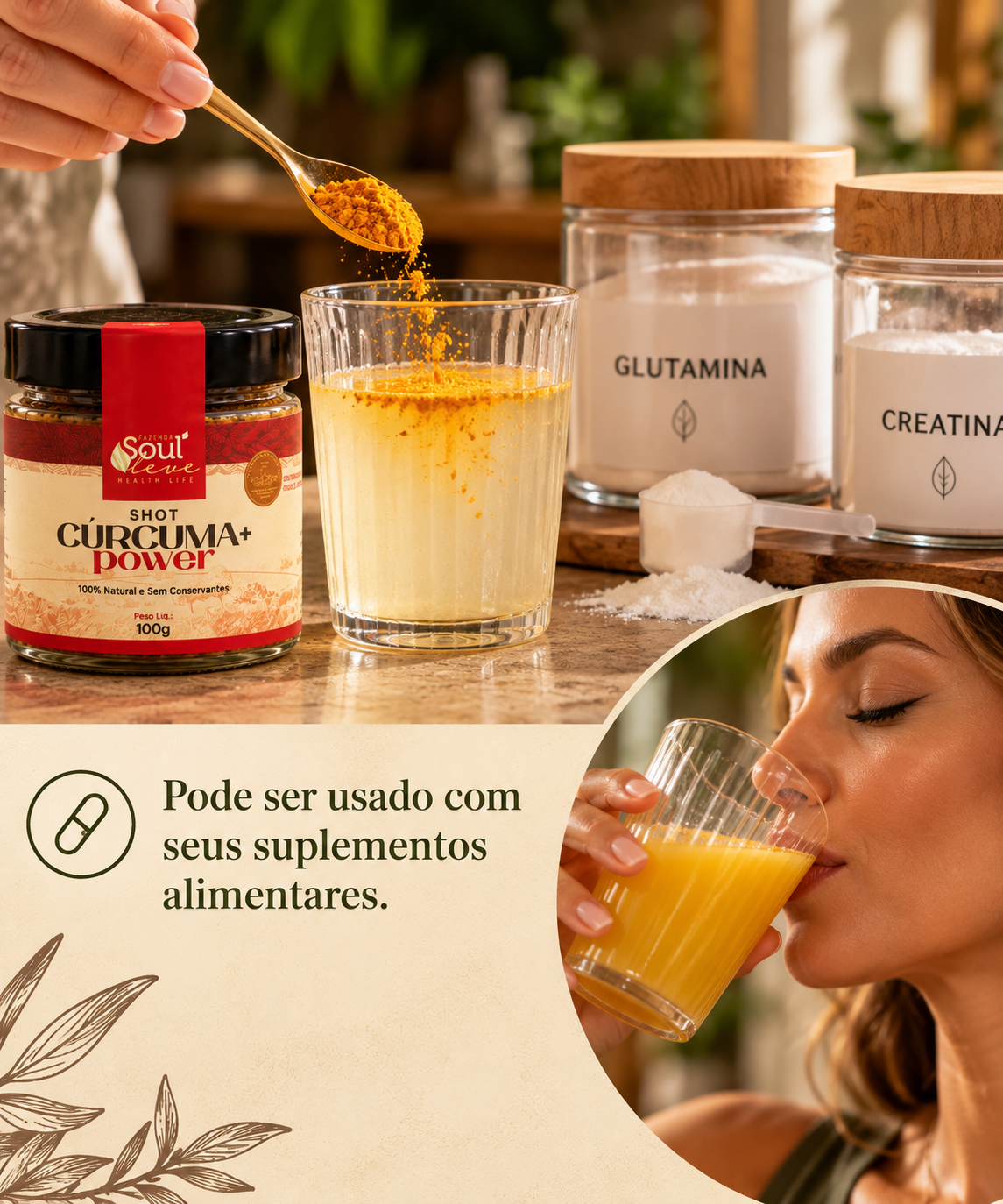 Shot Cúrcuma Power 100 g - Fazenda Soul Leve