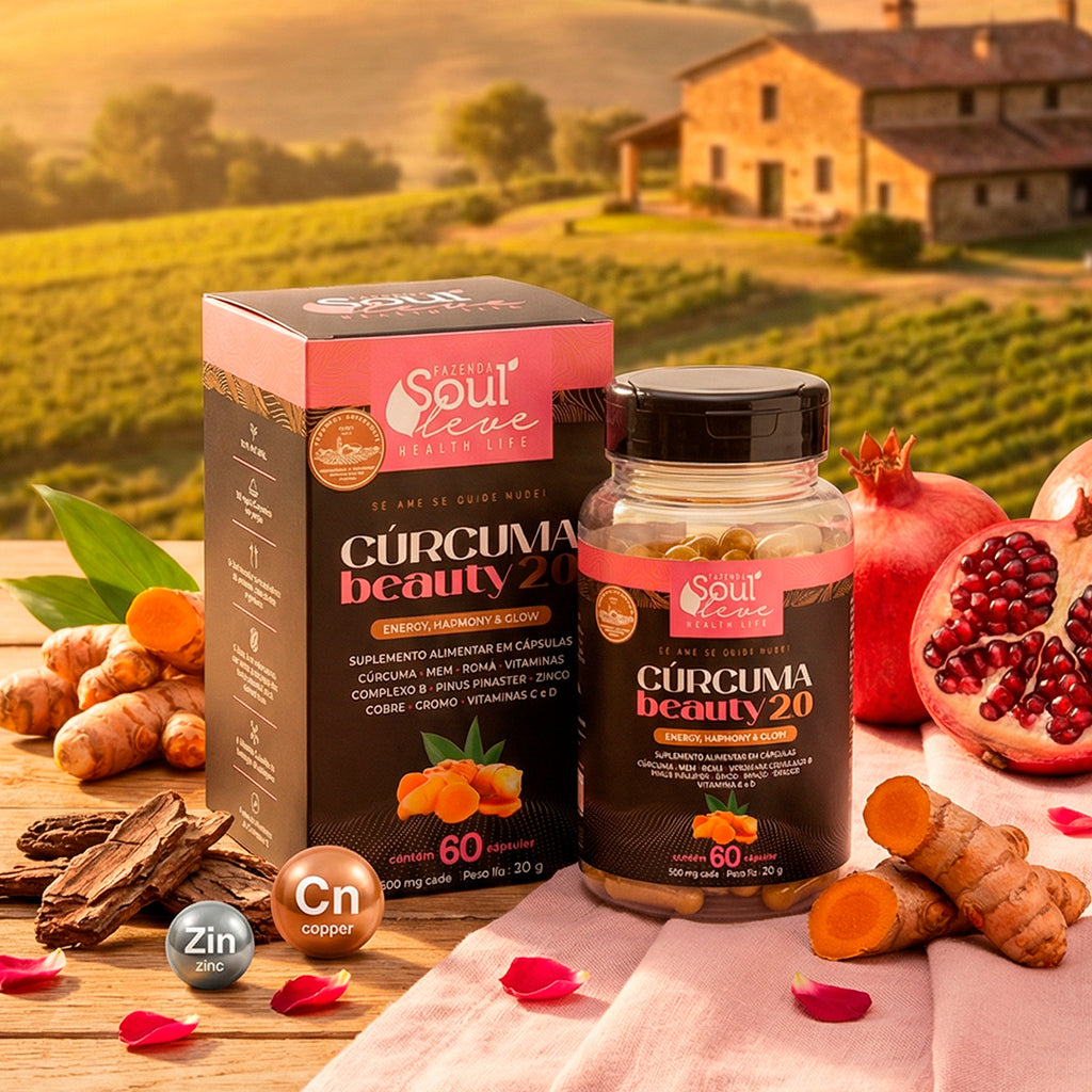 Cúrcuma Beauty Energy, Harmony & Glow 60 cápsulas Fazenda Soul Leve - imagem 3