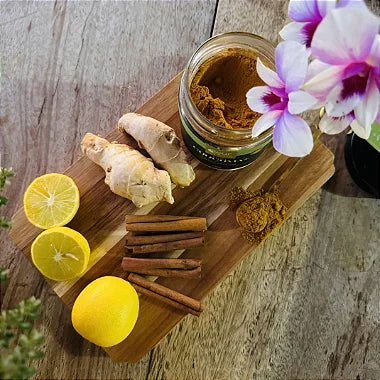 Kit 4 - Shot Cúrcuma+ Manhã - Com gengibre e canela (100g)- Fazenda Soul Leve