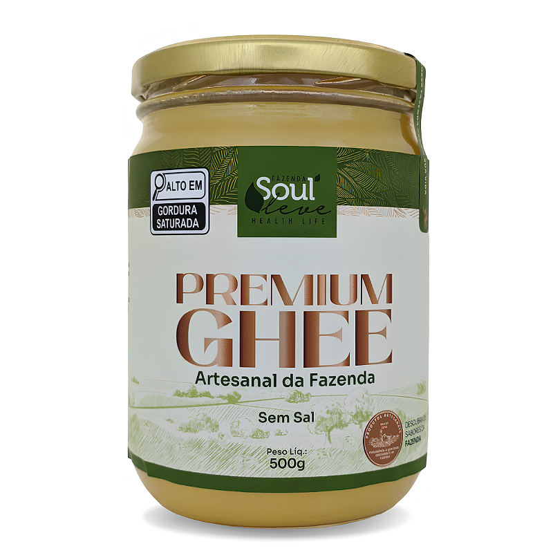 Manteiga Ghee de Nata 500g sem Sal - Fazenda Soul Leve