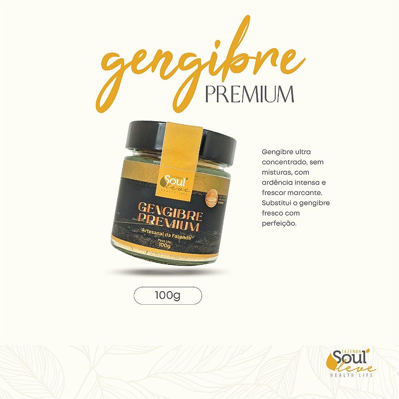 Kit 3 Gengibres Premium 100 g Fazenda Soul Leve - imagem 3