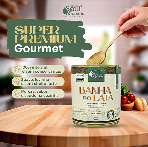 Kit 3 Banhas na Lata 840 g Fazenda Soul Leve - imagem 2