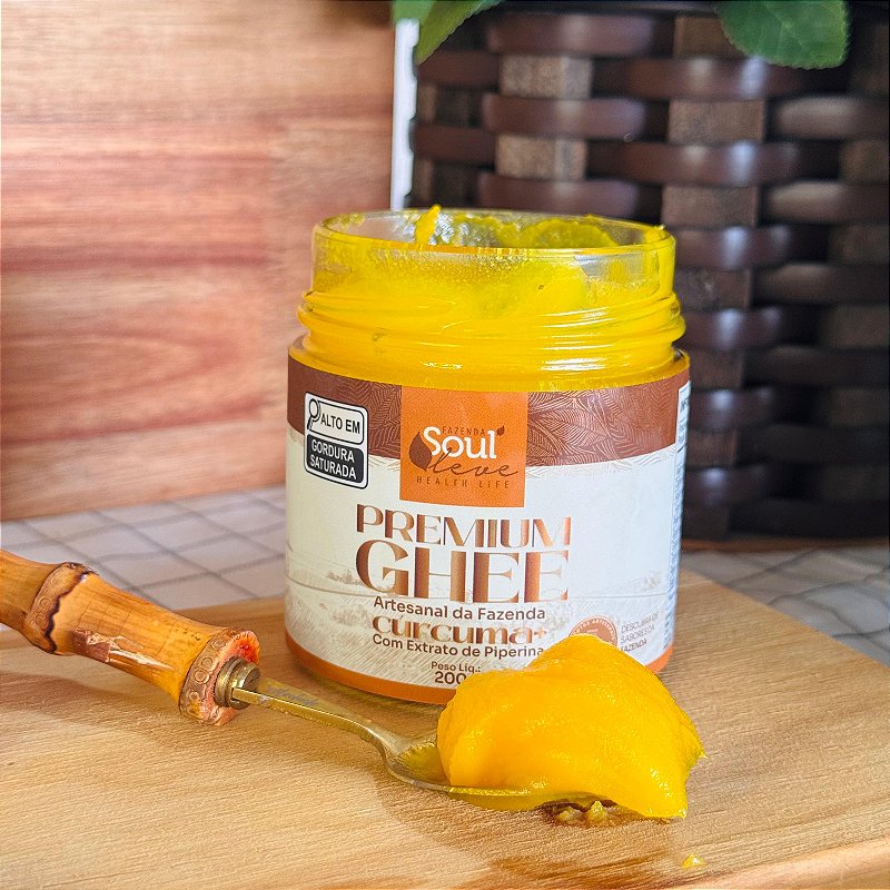 Kit 3 Ghee cúrcuma+ Piperina 200g - Fazenda Soul leve