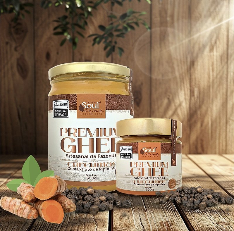 Manteiga Ghee de Nata Cúrcuma + Piperina 500 g Fazenda Soul Leve - imagem 6