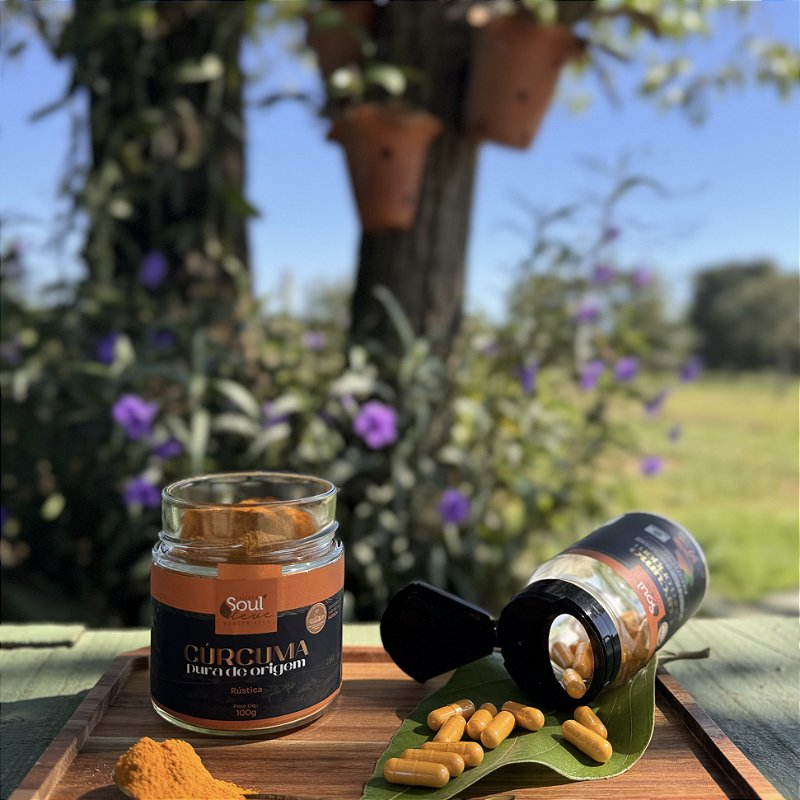 Cúrcuma Pura de Origem em Pó 100g - Fazenda Soul Leve